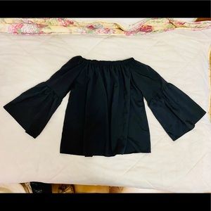 Ruffle Sleeves Off-the-Shoulder Blouse | Small